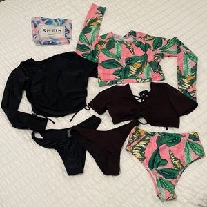 Shein Sleeved Bikinis (3 Bikinis)